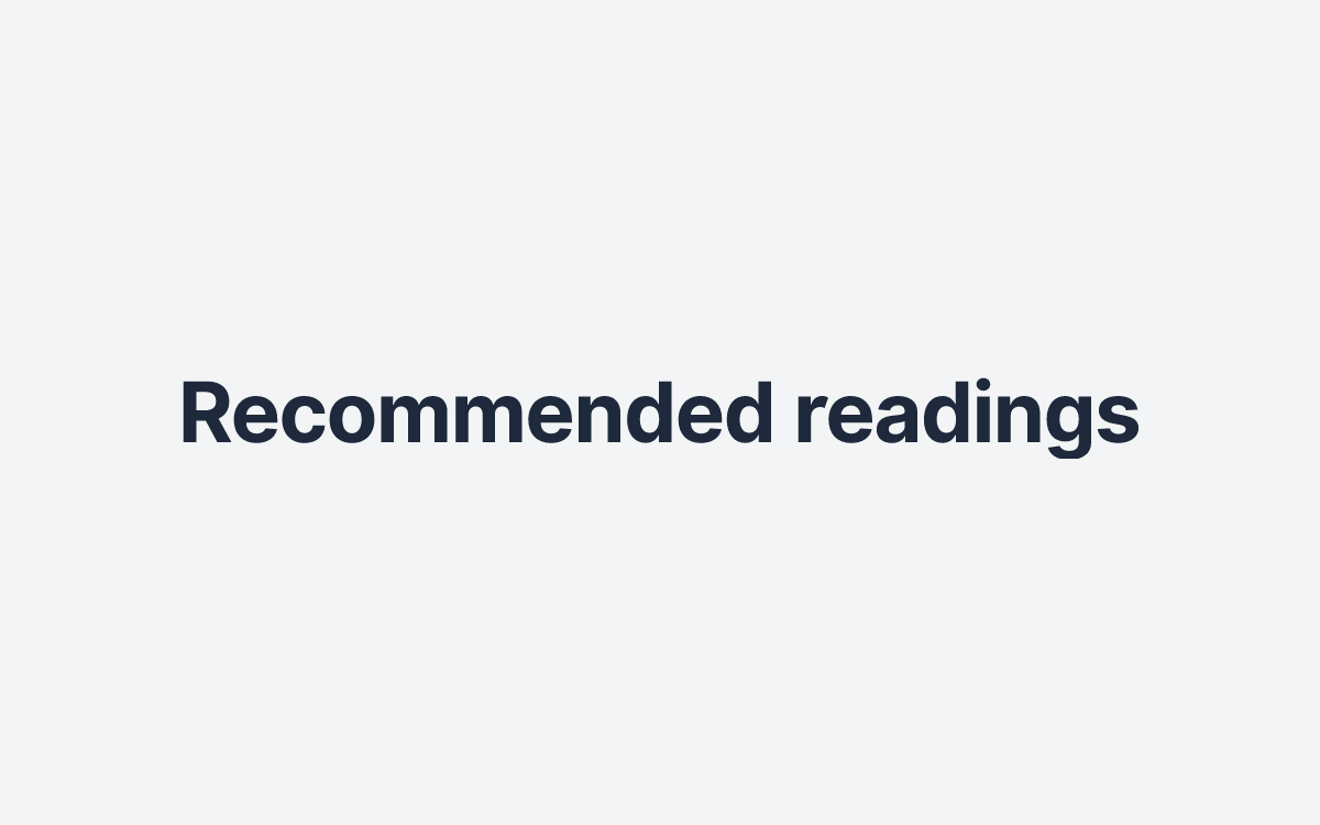 Recommended readings